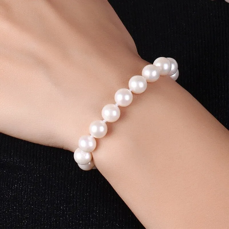 100% Natural Near Round Pearl Bracelet