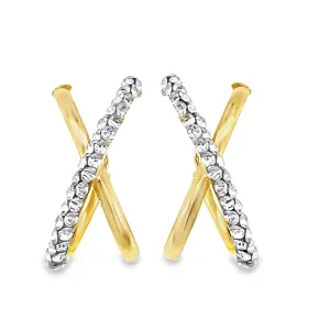 14K X Wrap Studs