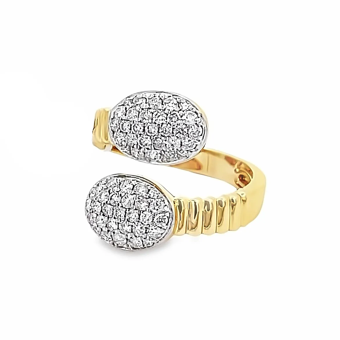 14K Yellow Gold Oval Wrap Ring