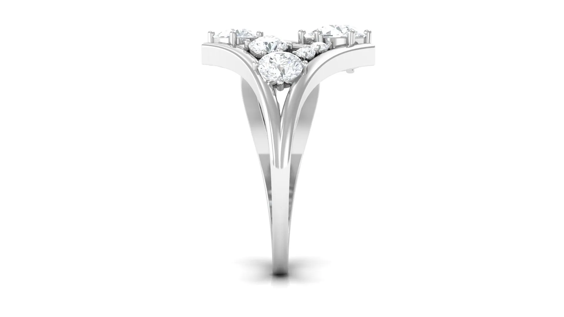2 CT Round Moissanite Cocktail Engagement Ring