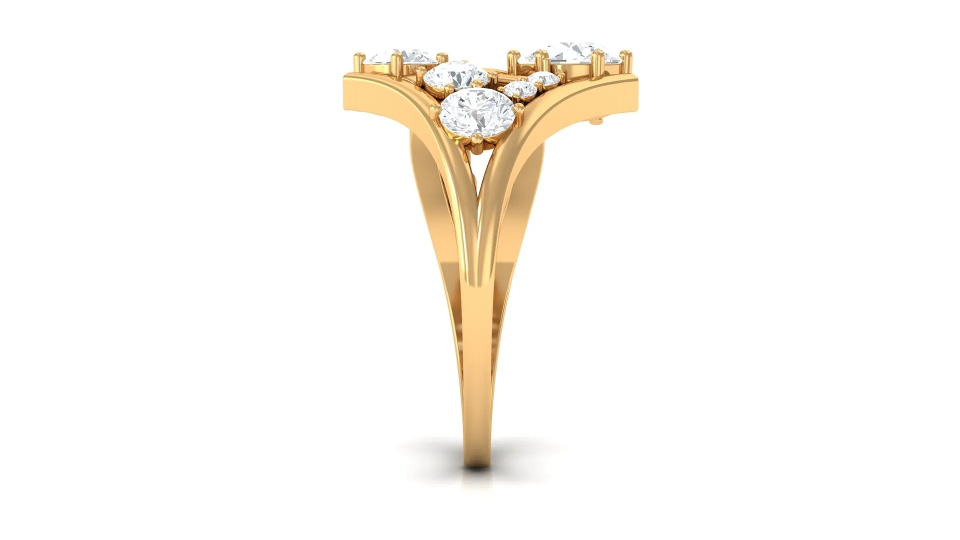 2 CT Round Moissanite Cocktail Engagement Ring