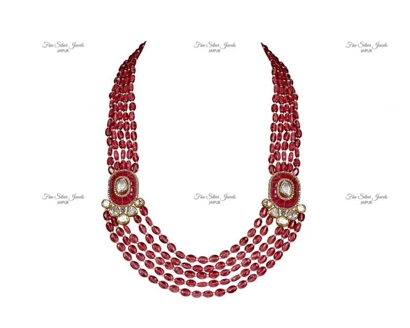 925 Silver RUBY BLISSFUL NECKLACE SET