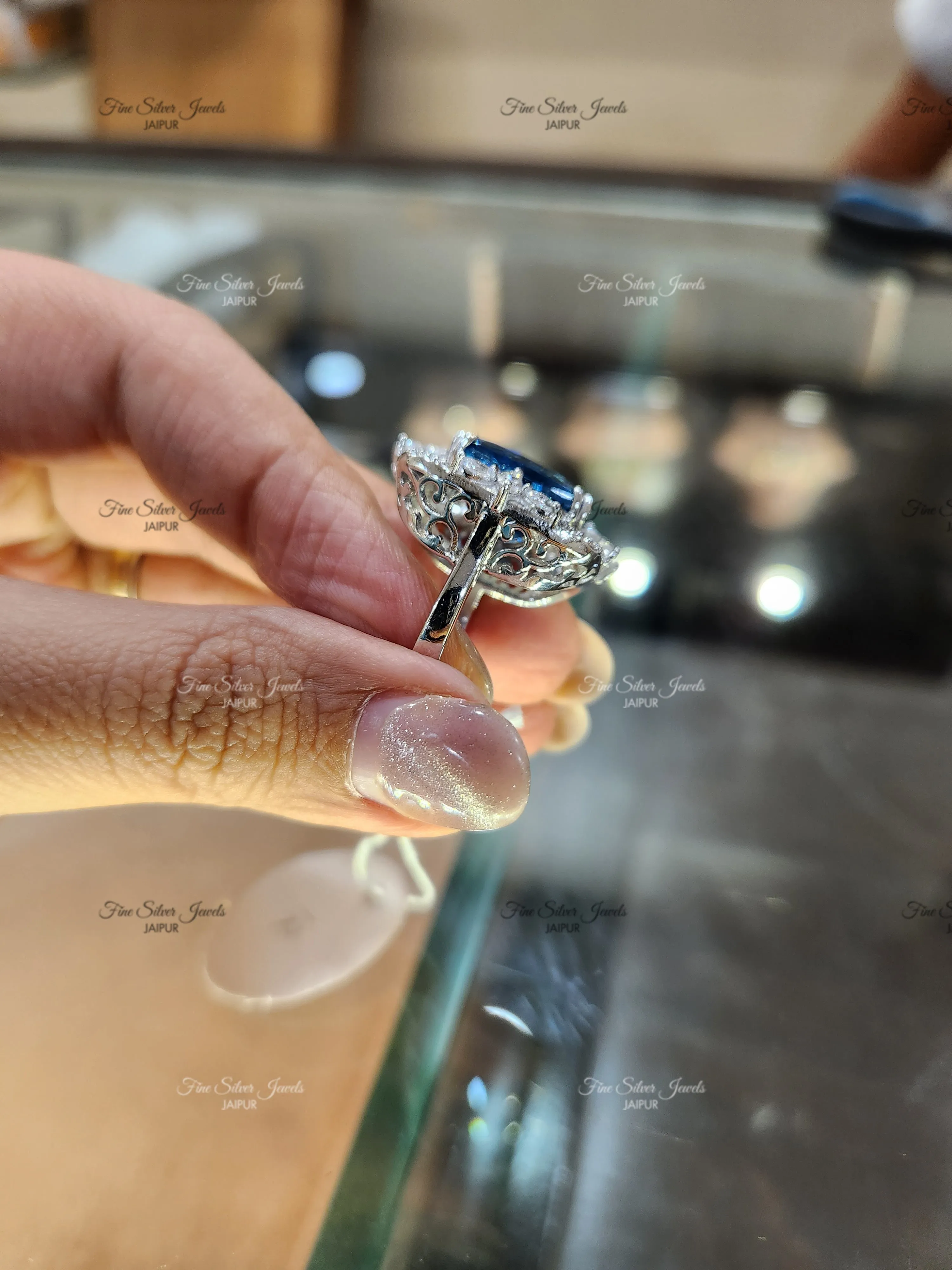 92.5 Silver Veronica Cocktail Ring