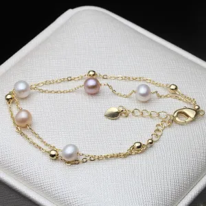 925 sterling silver Bracelet Natural Freshwater Pearl Bracelets