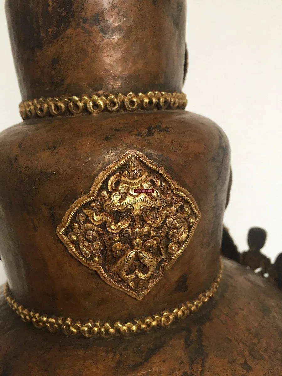 985 SOLD Antique Buddhist Tantric Priest Ceremonial Diadem Crown