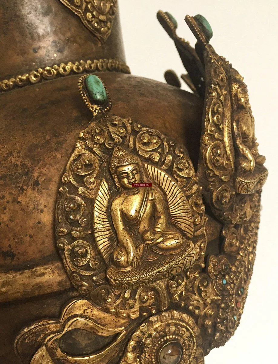 985 SOLD Antique Buddhist Tantric Priest Ceremonial Diadem Crown
