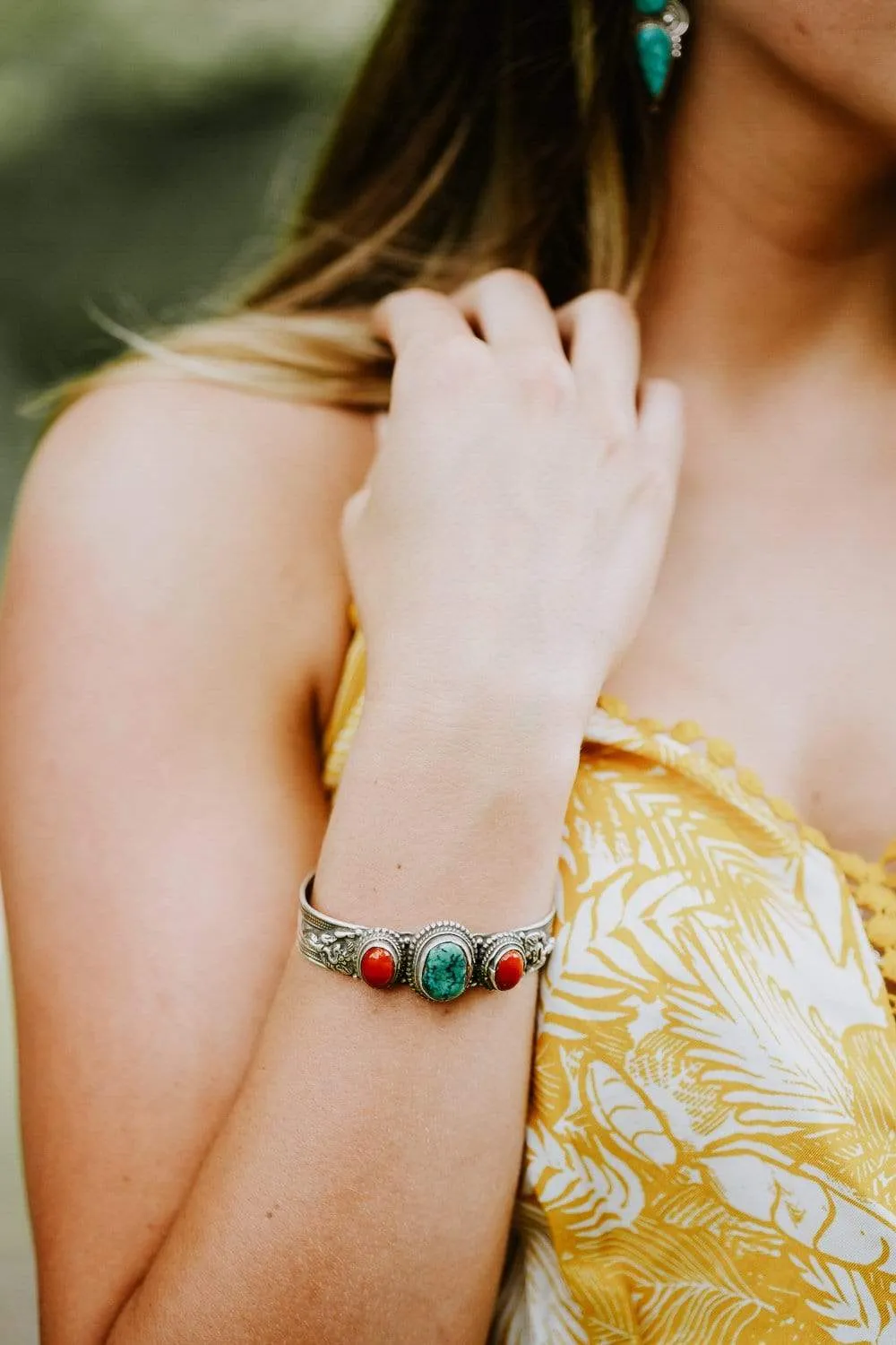 Antique Turquoise Positivity Bracelet