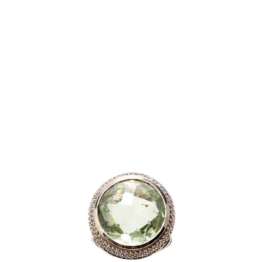 Cerise Cocktail Ring Size 5.5 925/Prasiolite