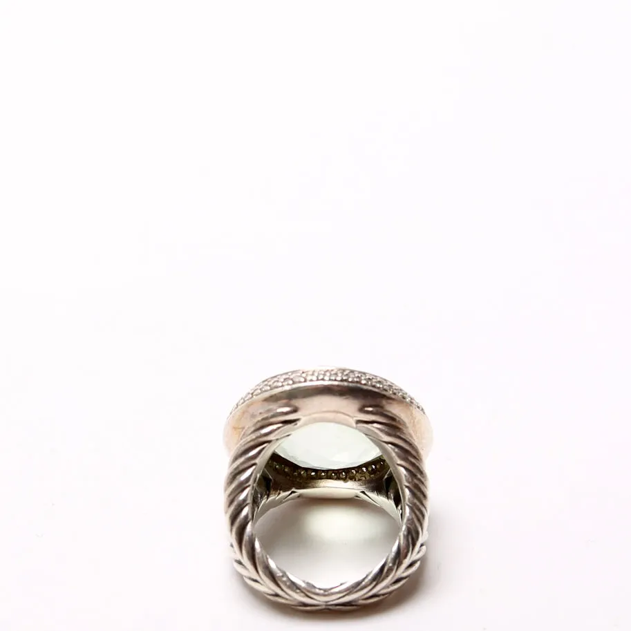 Cerise Cocktail Ring Size 5.5 925/Prasiolite