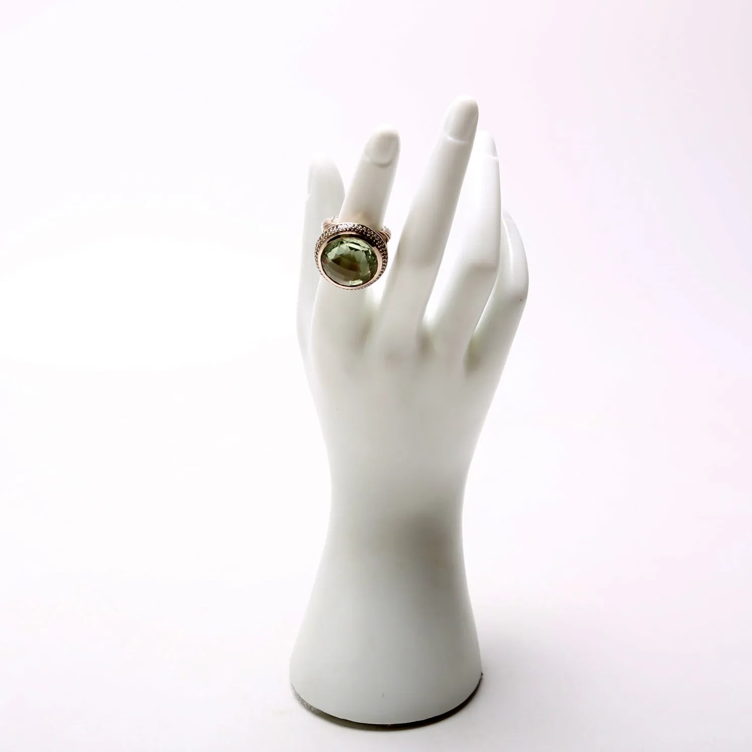 Cerise Cocktail Ring Size 5.5 925/Prasiolite
