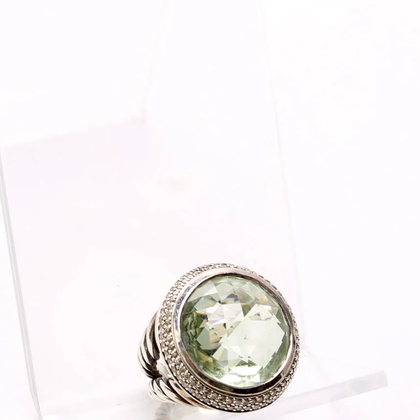 Cerise Cocktail Ring Size 5.5 925/Prasiolite