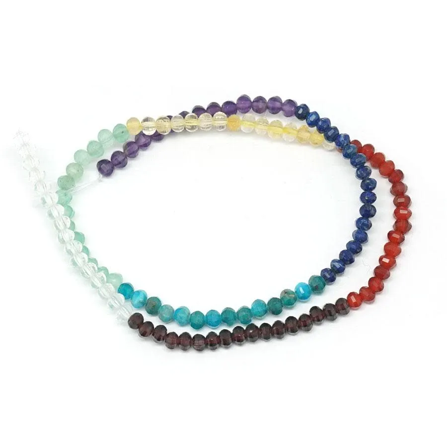 Chakra 4mm Faceted Lantern- 15-16 Inch