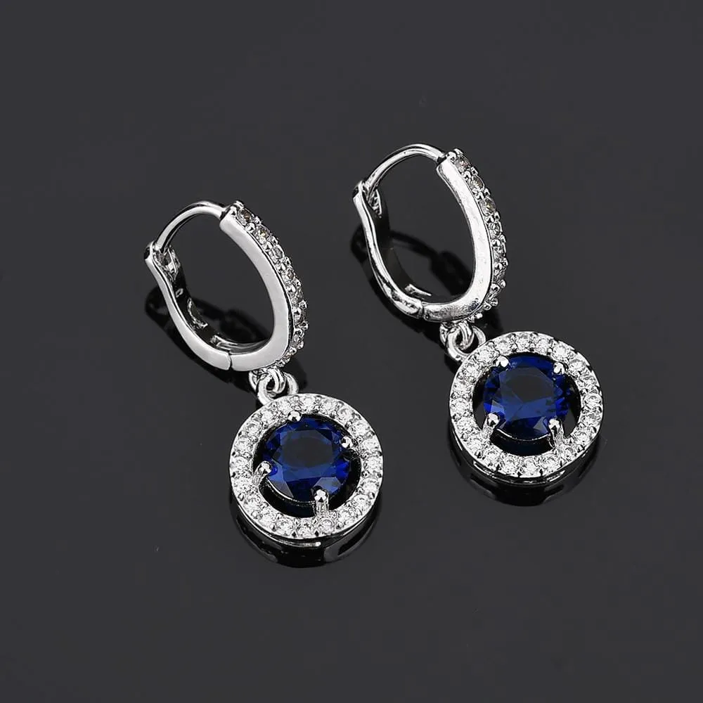Charlote Bloom Earrings in Sapphire