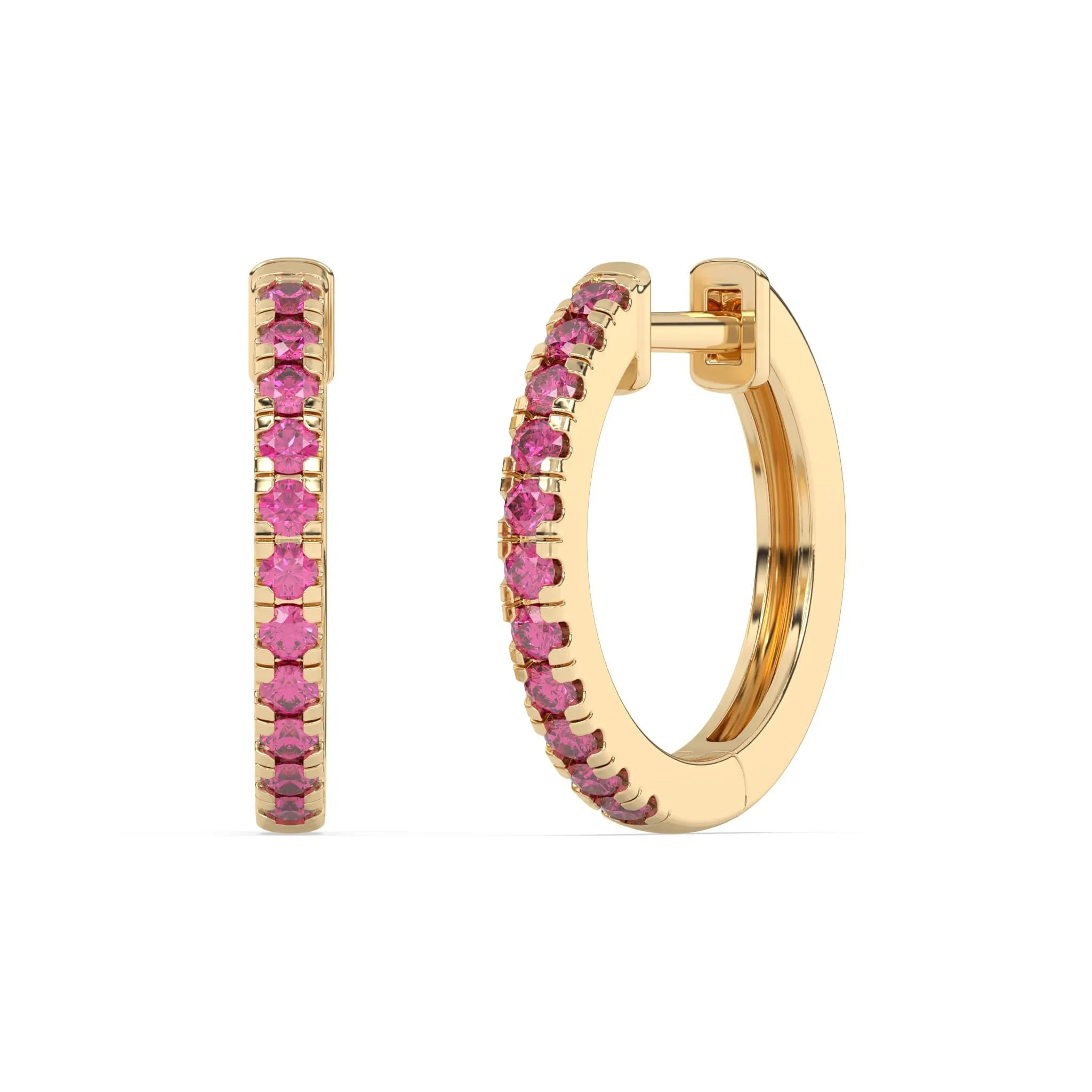 Essential Pink Sapphire Huggies
