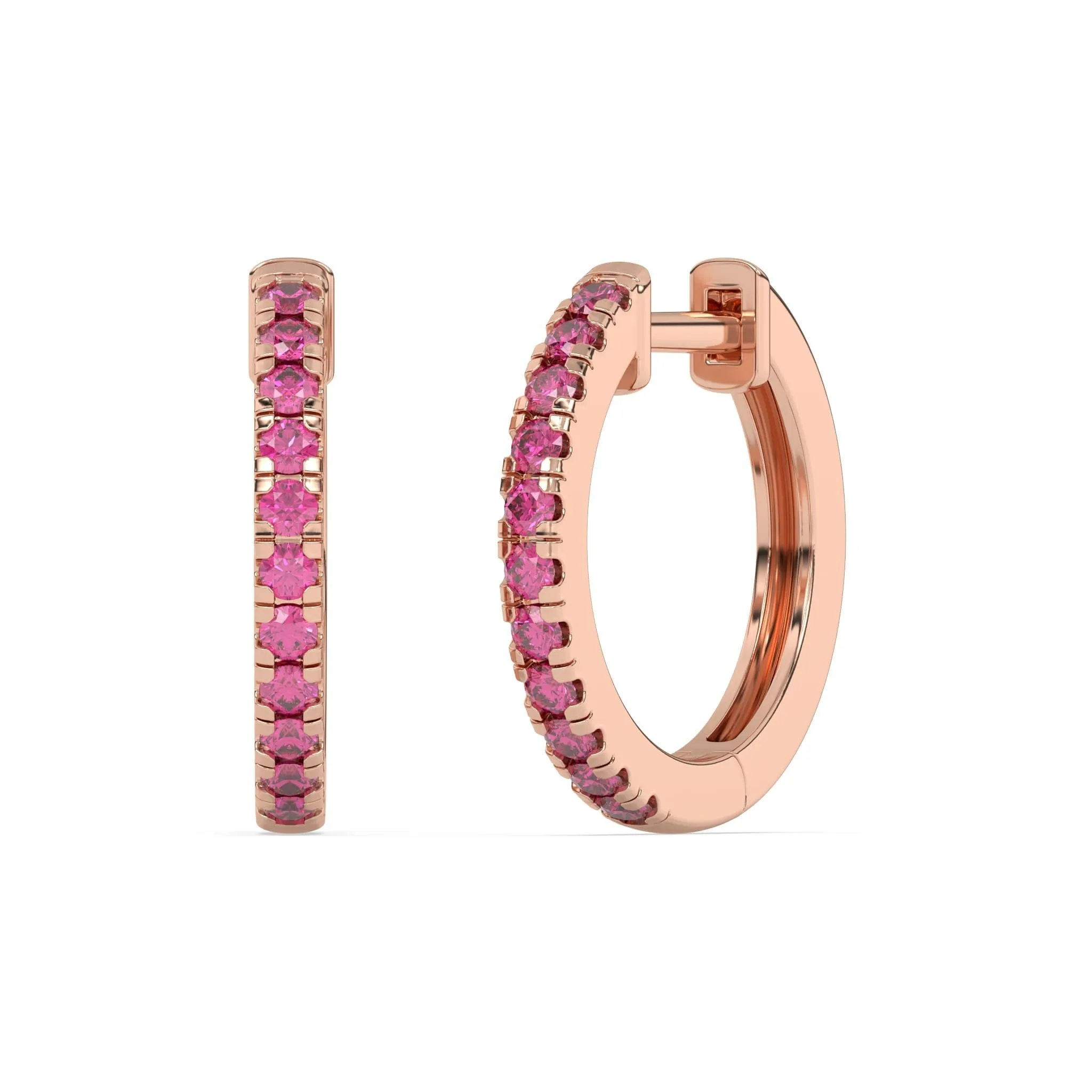 Essential Pink Sapphire Huggies