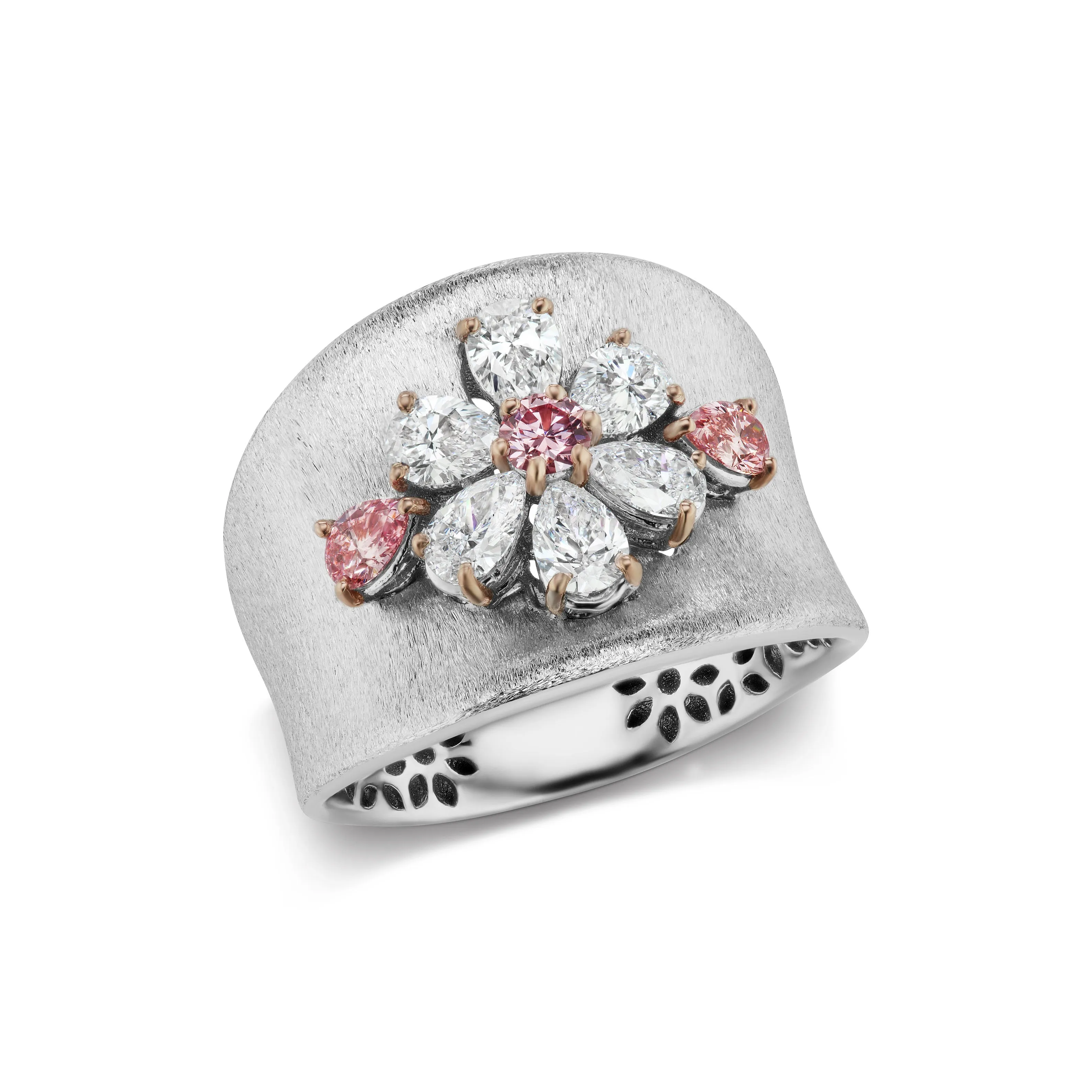Floral Diamond Band