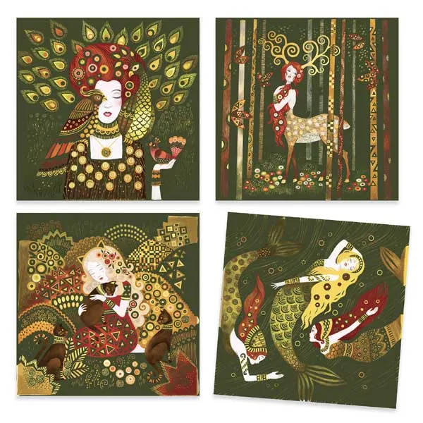 Golden Goddesses - Inspired By Klimt - by Djeco