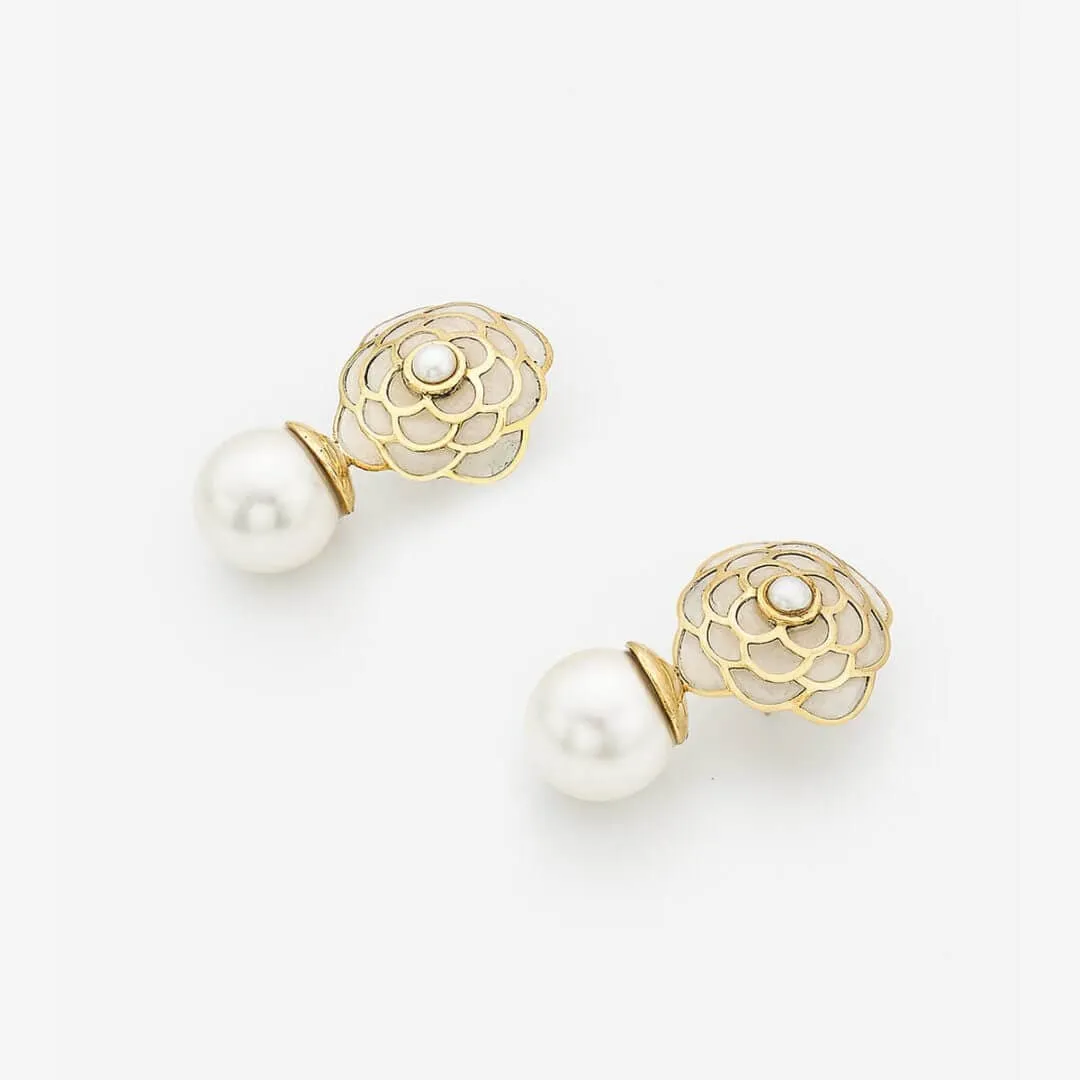 Infinite Petals  Resin Libra Earring