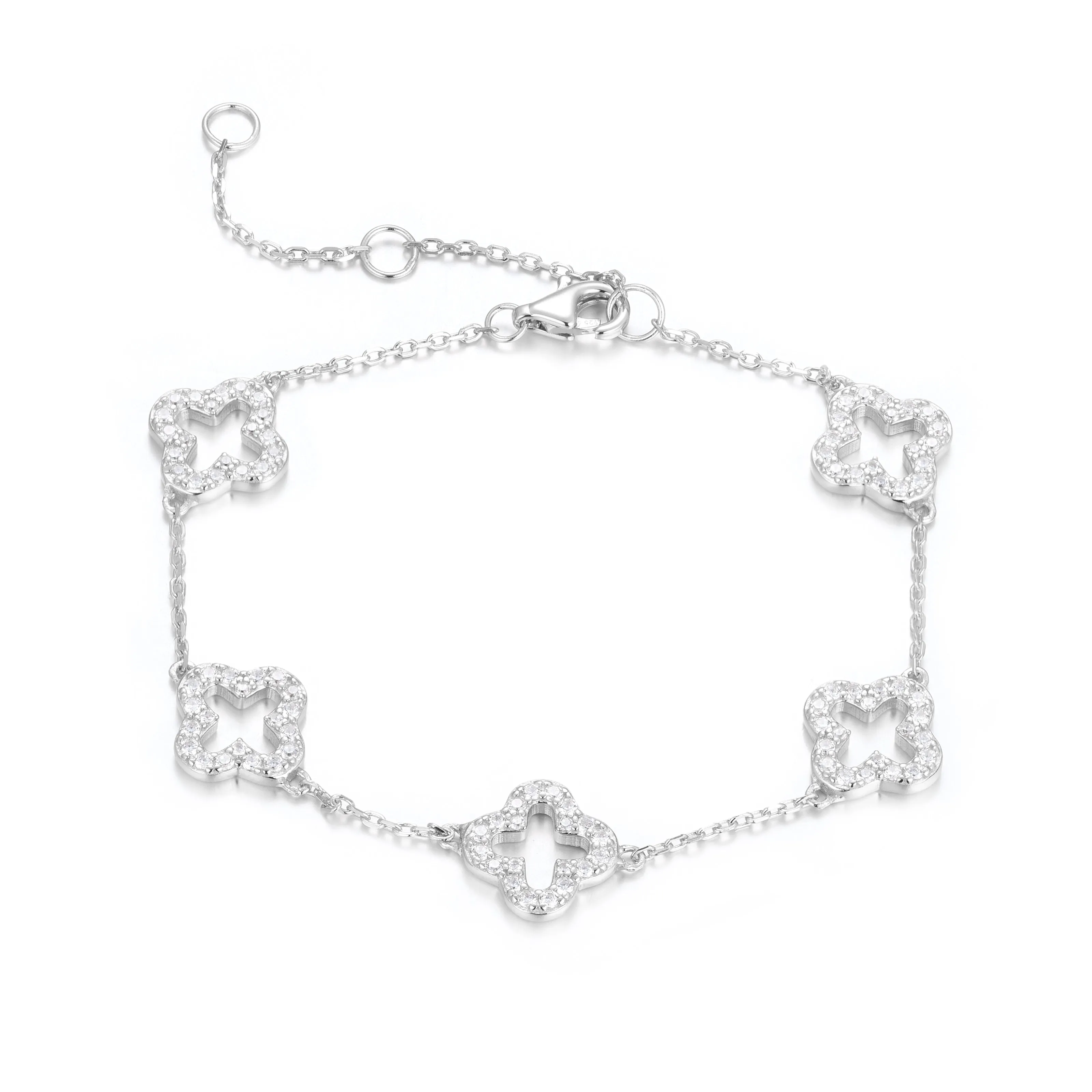KLARA FIVE CLOVER SILVER BRACELET
