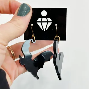 Lightweight Laser Cut Earrings - Bat