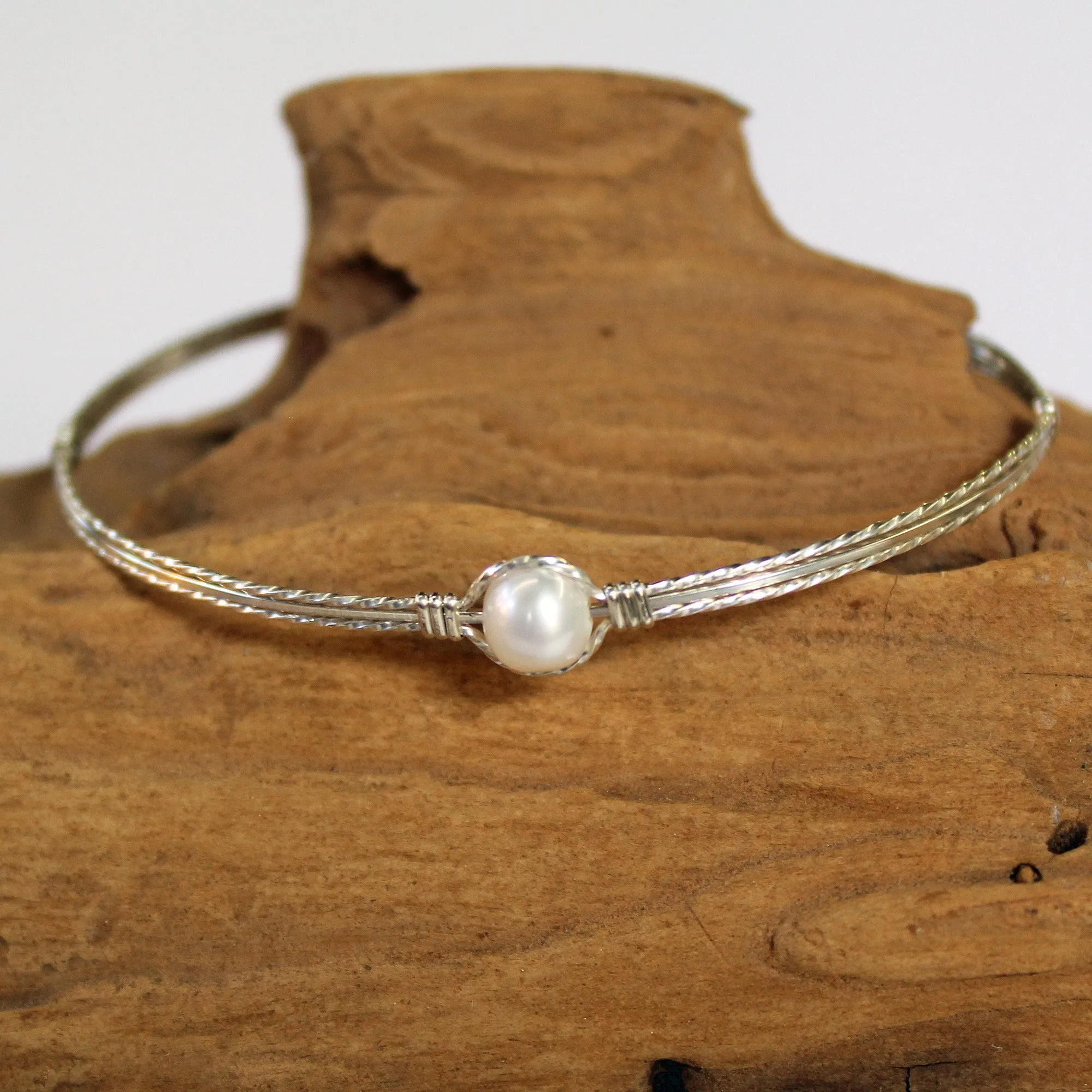 Pearl Bead Bracelet Sterling Silver