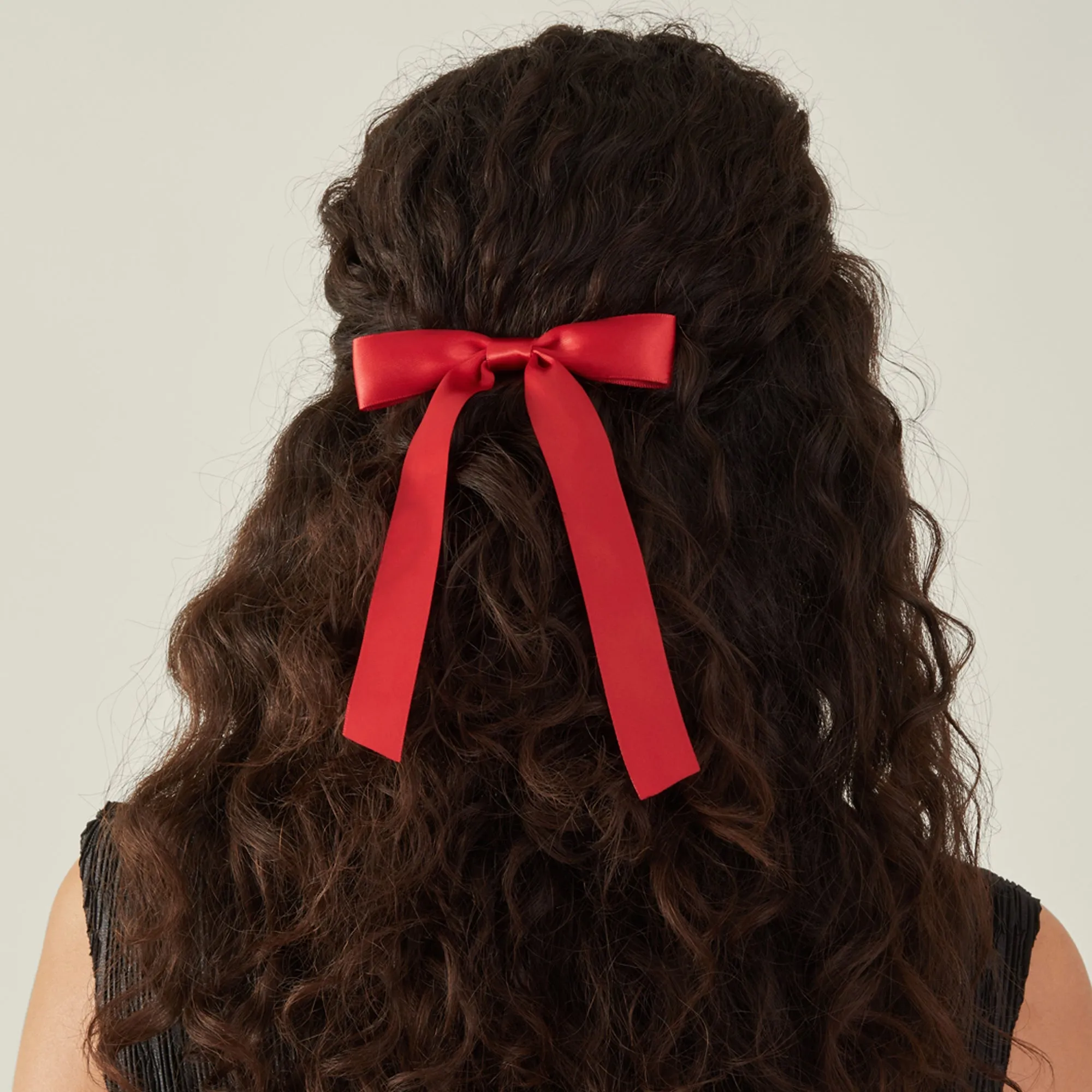 Red Long Satin Bow