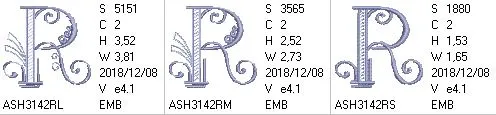 Stunning Swirls Monogram R