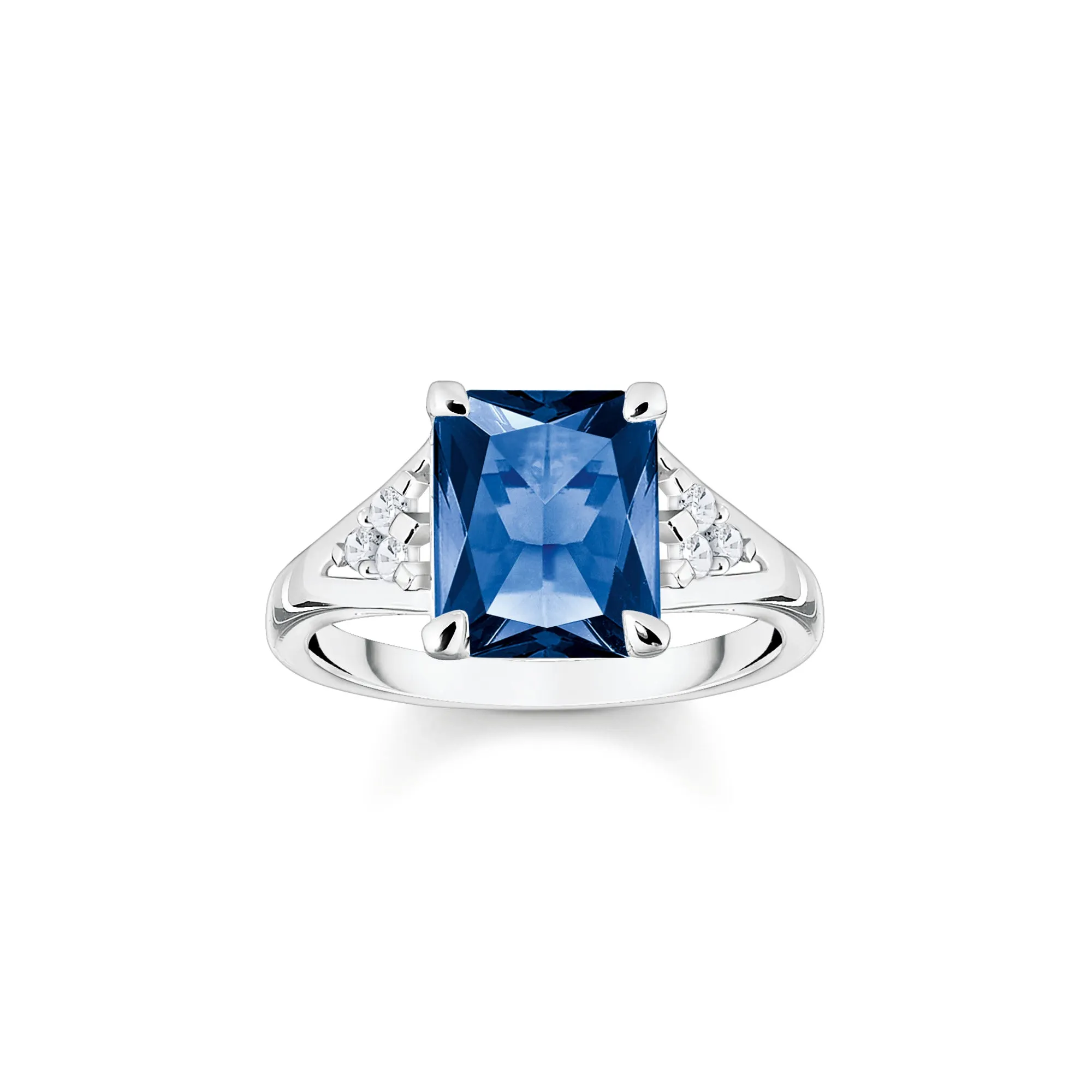 Thomas Sabo Ring Blue Stone Silver