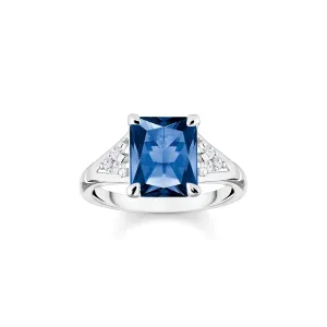Thomas Sabo Ring Blue Stone Silver
