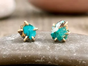 Turquoise Gold Studs